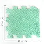 Foam Leaf Pattern Floor Mats - Non-slip and Waterproof, Multiple Colors for Bedroom and Home Turquoise