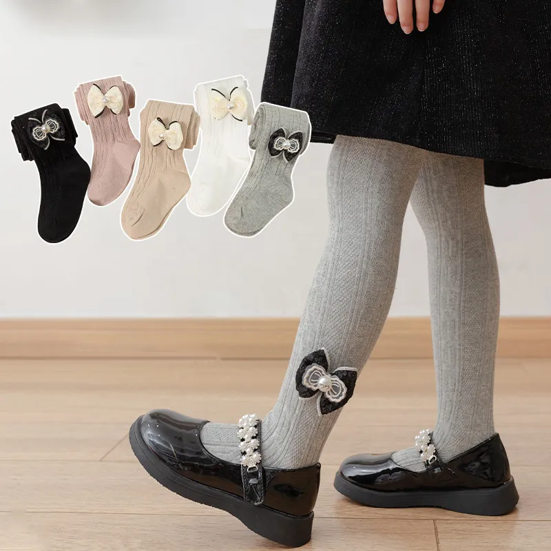 Toddler/kids Pearl bow leggings