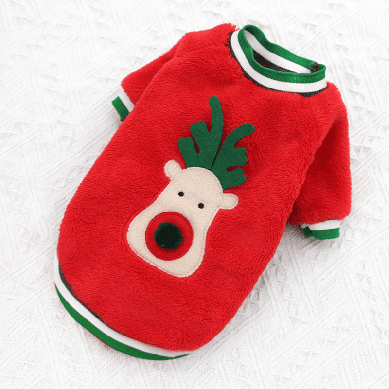 Christmas-themed Cozy Pet Clothes