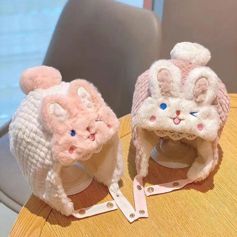 Toddler Sweet And Lovely Ear -protective Plush Rabbit Hat