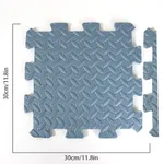 Foam Leaf Pattern Floor Mats - Non-slip and Waterproof, Multiple Colors for Bedroom and Home Blue