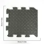 Foam Leaf Pattern Floor Mats - Non-slip and Waterproof, Multiple Colors for Bedroom and Home Dark Grey