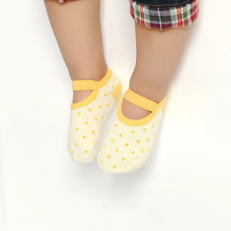 Baby's Anti-slip and anti-falling floor boat socks Yellow