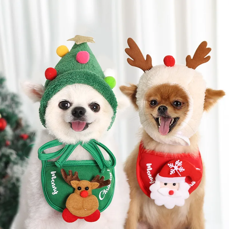 Adorable Christmas-Themed Pet Accessories Green big image 1