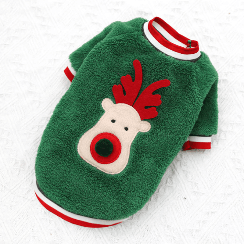 Christmas-themed Cozy Pet Clothes