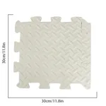 Foam Leaf Pattern Floor Mats - Non-slip and Waterproof, Multiple Colors for Bedroom and Home White