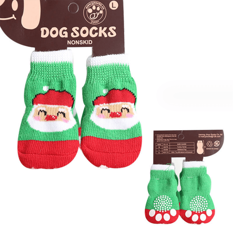 

4pcs Christmas Pet Non-slip Cute Socks