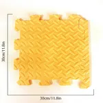 Foam Leaf Pattern Floor Mats - Non-slip and Waterproof, Multiple Colors for Bedroom and Home Yellow