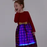 Go-Glow Christmas Illuminating Dress with Light Up Skirt with Checkered Pattern Including Controller (Built-In Battery)  image 5