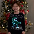 Go-Glow Christmas Illuminating Sweatshirt with Light Up Dragon Including Controller (Built-In Battery) Dark Blue image 1