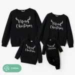 Christmas Family Matching Letters Print Cotton Long Sleeves Tops  image 2