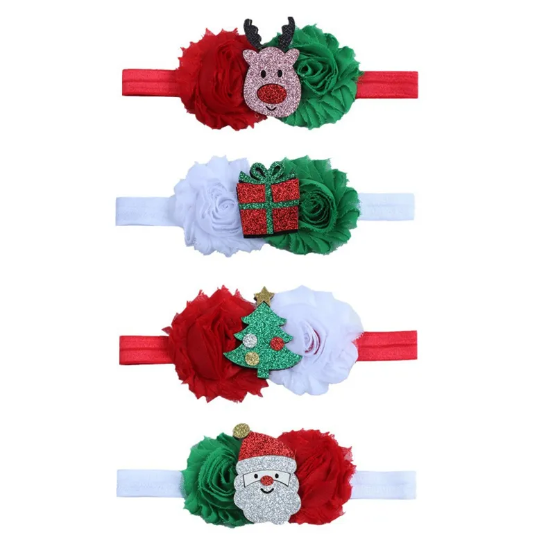 Baby/Toddler Christmas flower decoration headband Color-A big image 1