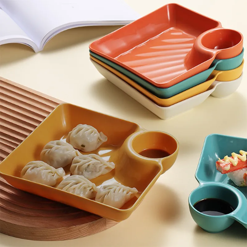 Condiment Dish & French Fries Tray with Food Separation