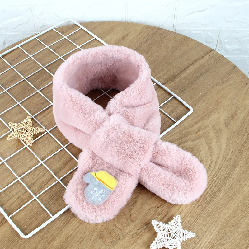 

Children's Christmas imitation rabbit fur warm scarf