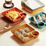 Condiment Dish & French Fries Tray with Food Separation  image 3