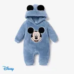 Disney Mickey and Friends Furry Character Pattern 3D Ears Hooded Romper  Blue