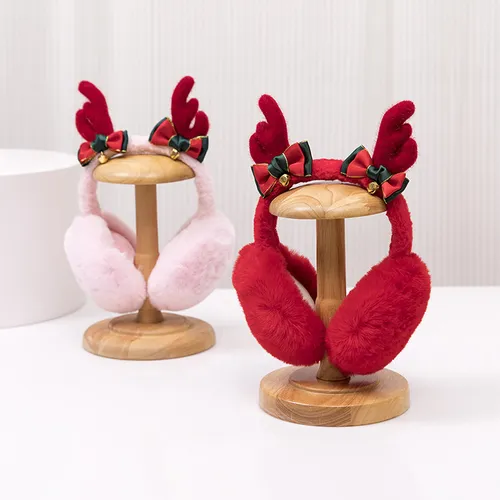 Kids likes Christmas antlers can fold the earmuffs