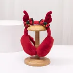 Kids likes Christmas antlers can fold the earmuffs Red