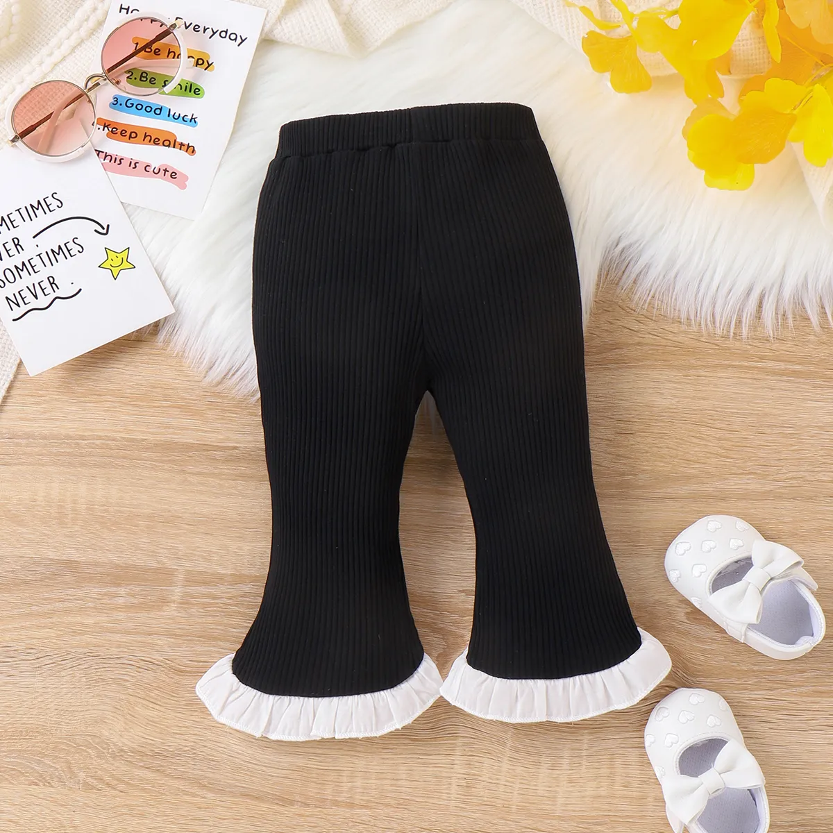 Baby Girl Agaric Edge Solid color Leggings
  image 2