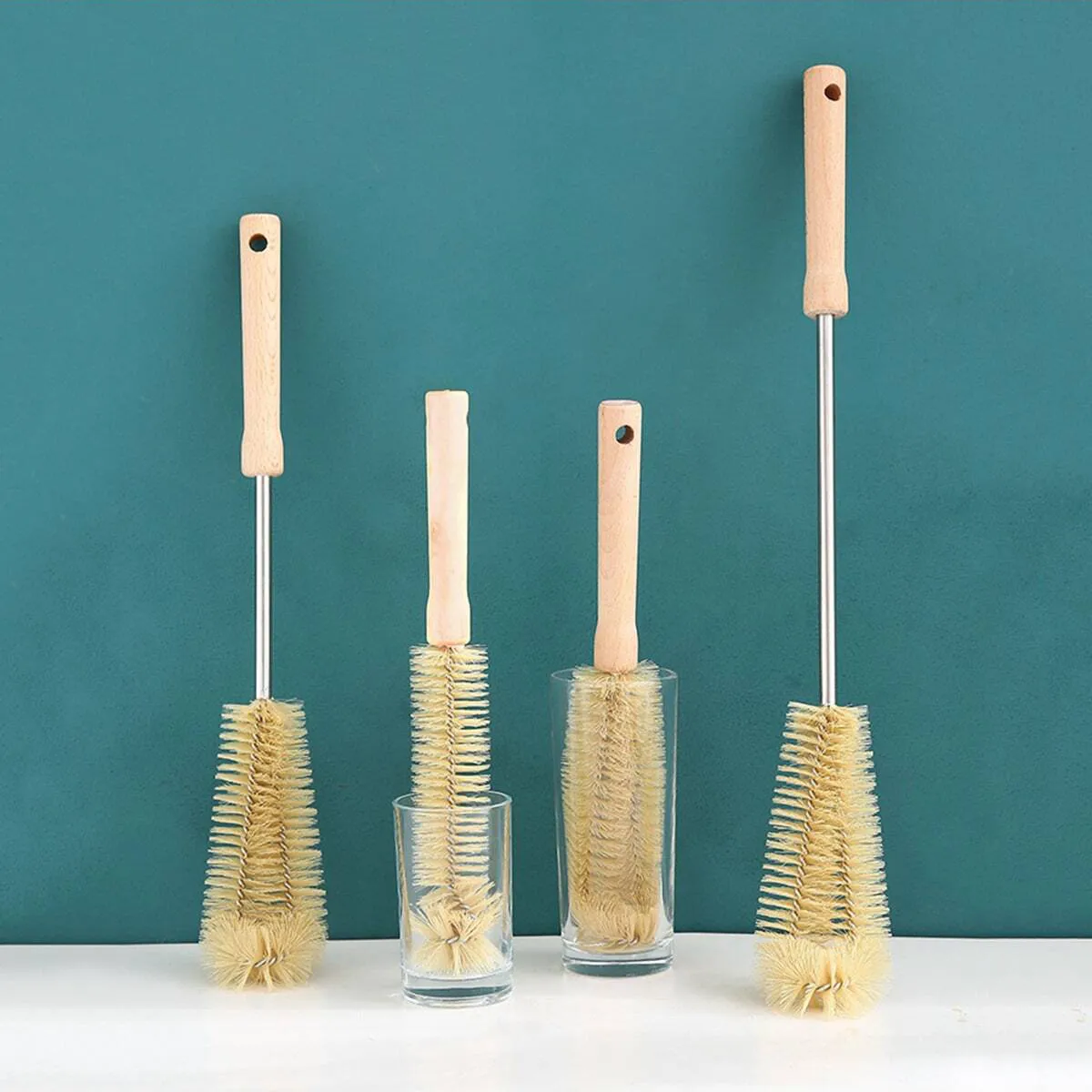 Long-handled wooden brush for cleaning insulated cups and blenders  image 6