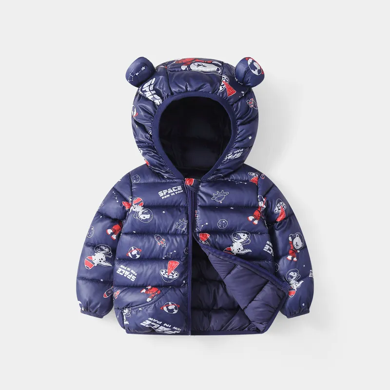 baby/toddler 3d ear design quilted cotton-padded jakcet