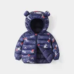 Baby/Kid Boy/Girl Childlike Hooded Winter Coat  Dark Blue