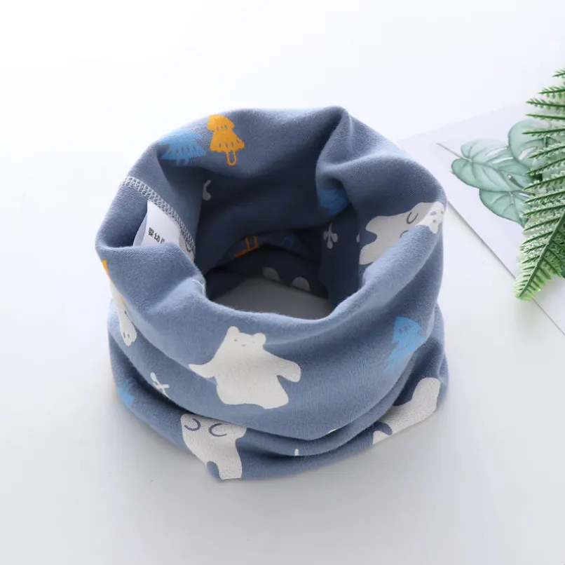 Baby Cotton Drool Bib Blue