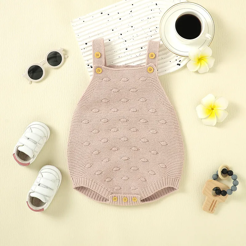 Baby Boy/Girl Knitted Button Romper