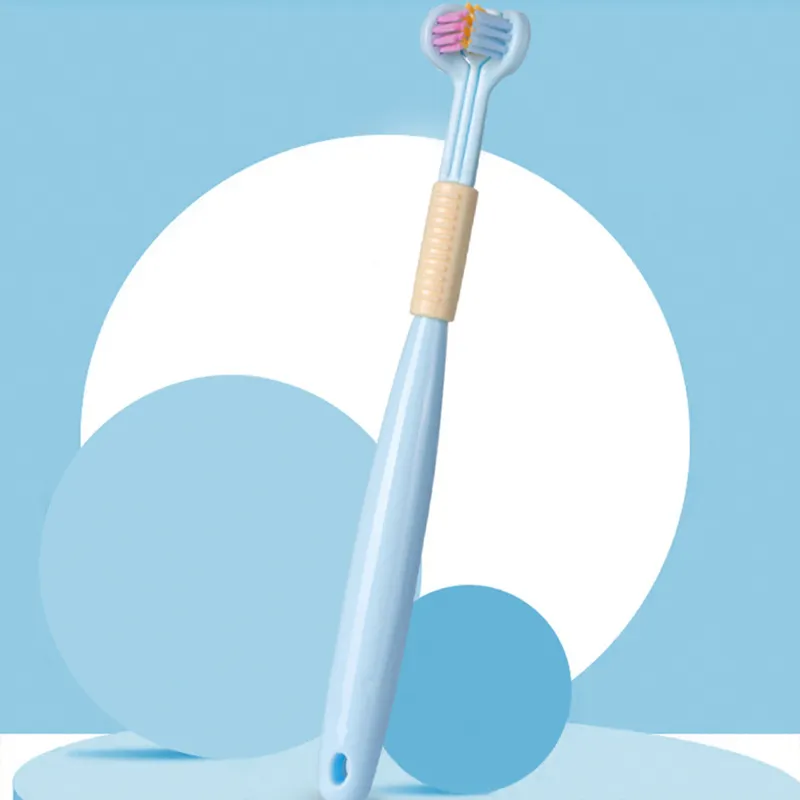 Soft Bristle Macaron U-shaped Toothbrush for Kids (Ages 3 and Up) big image 1