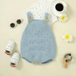 Baby Boy/Girl Knitted Button Romper Light Blue