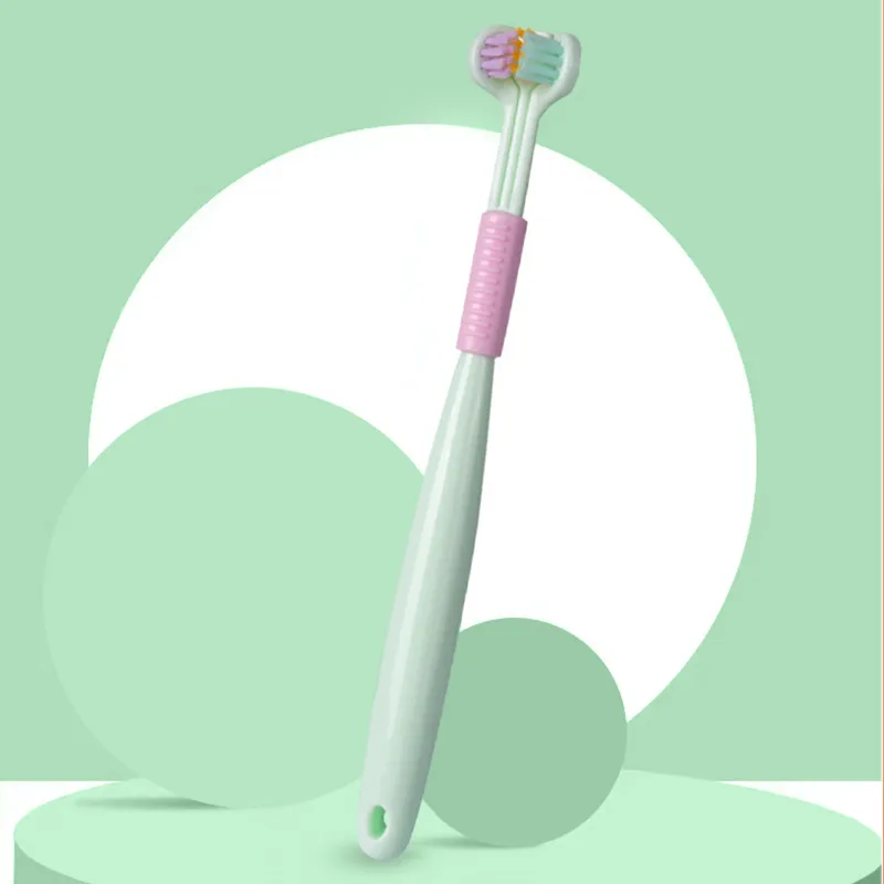Soft Bristle Macaron U-shaped Toothbrush for Kids (Ages 3 and Up) Green
