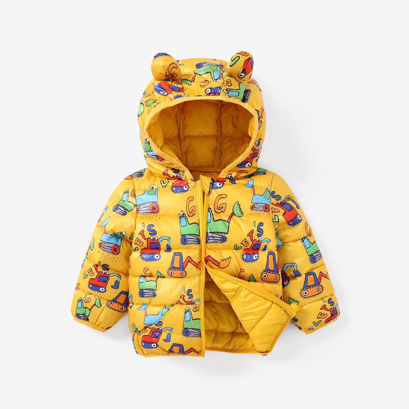 Kid Boy / Girl Hooded Letter Pattern Coat