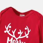 Christmas Family Matching Solid Color Letters Print Cotton Long Sleeve Sweatshirt Tops  image 4