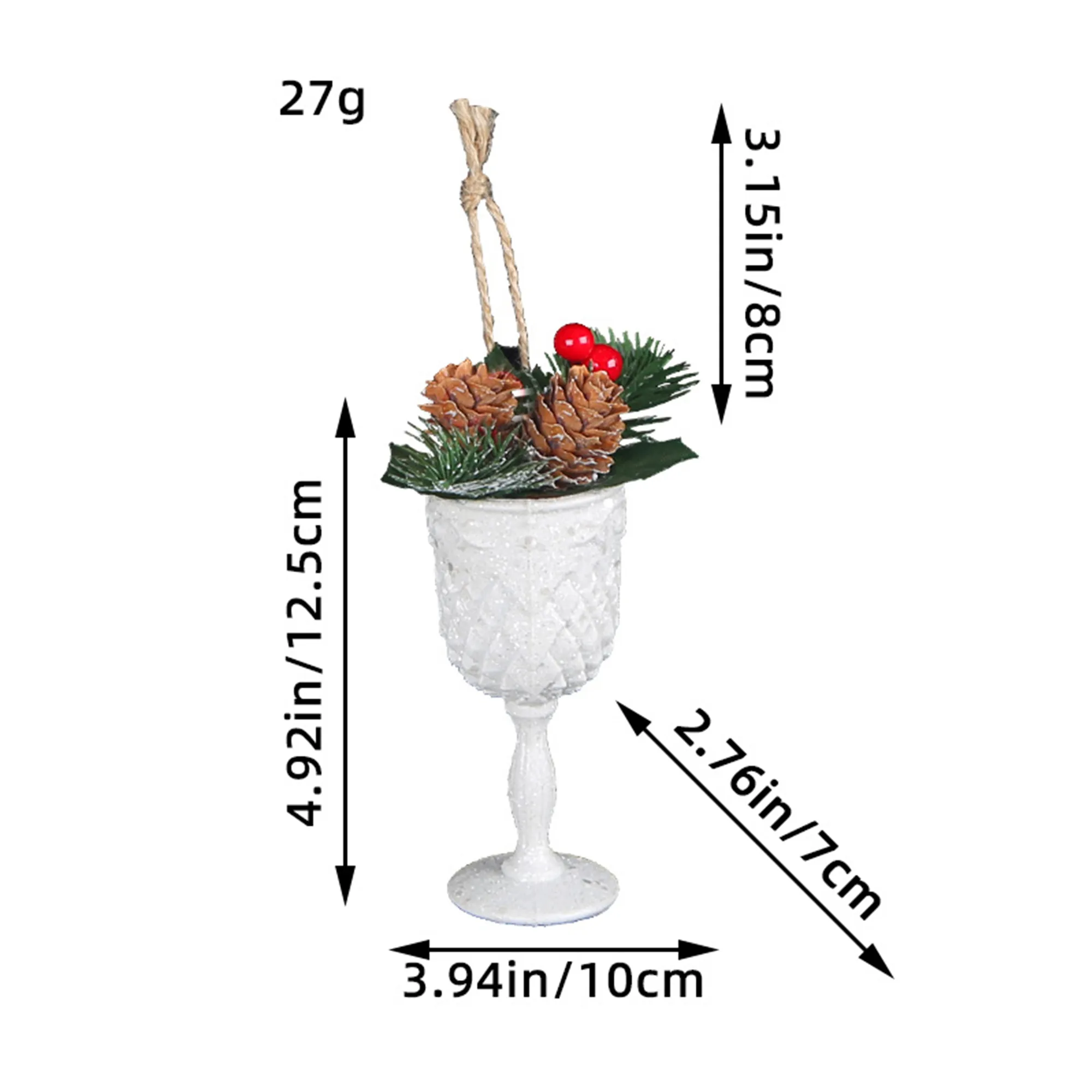 Creative Christmas Tree Pine Cone Hanging Decorations Color-D