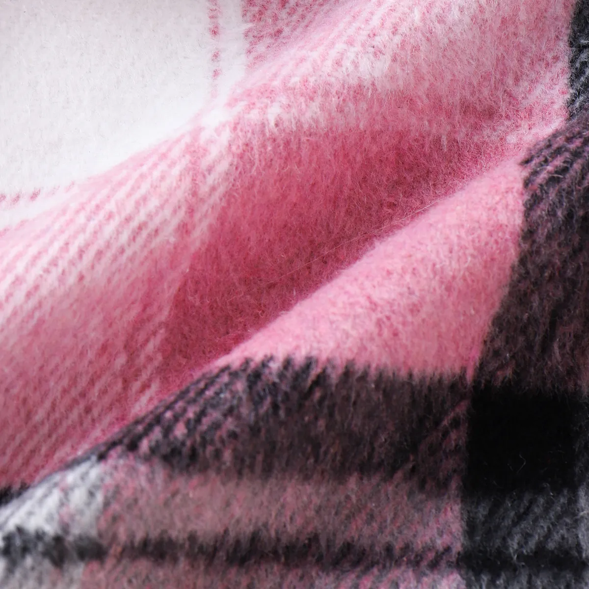 3pcs Baby Girl Sweet Pink Plaid Wool Blend Mesh Dress Set with Headband Black big image 1