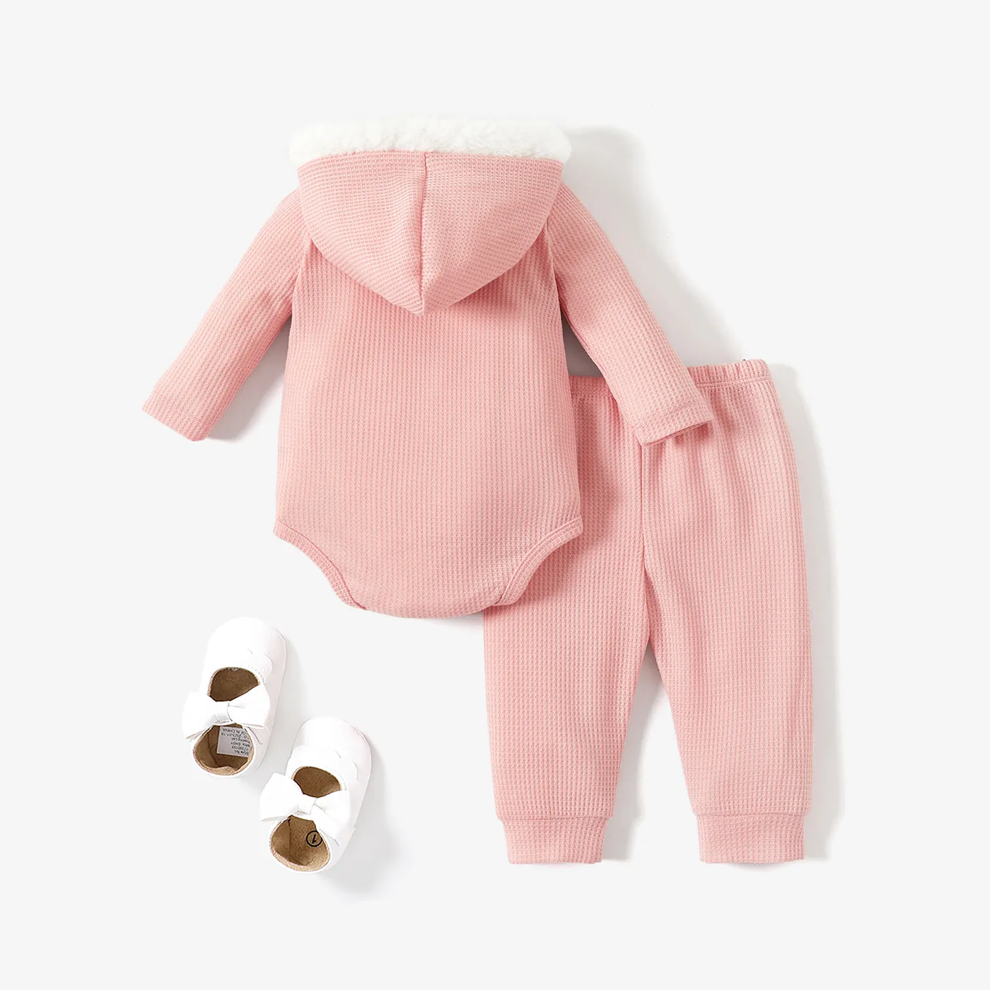 2PCS Baby Girl Sweet Hooded Top/Heart-shaped Pant  image 2