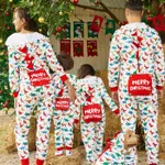 Christmas Dinosaur Print Family Matching Long-sleeve Hooded Onesies Pajamas Sets (Flame Resistant)  image 2