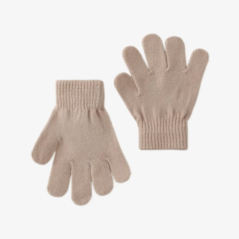 Toddler/kids casual Solid color knitted warm five-finger gloves for Boys and Girls