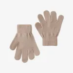 Toddler/kids casual Solid color knitted warm five-finger gloves for Boys and Girls Khaki