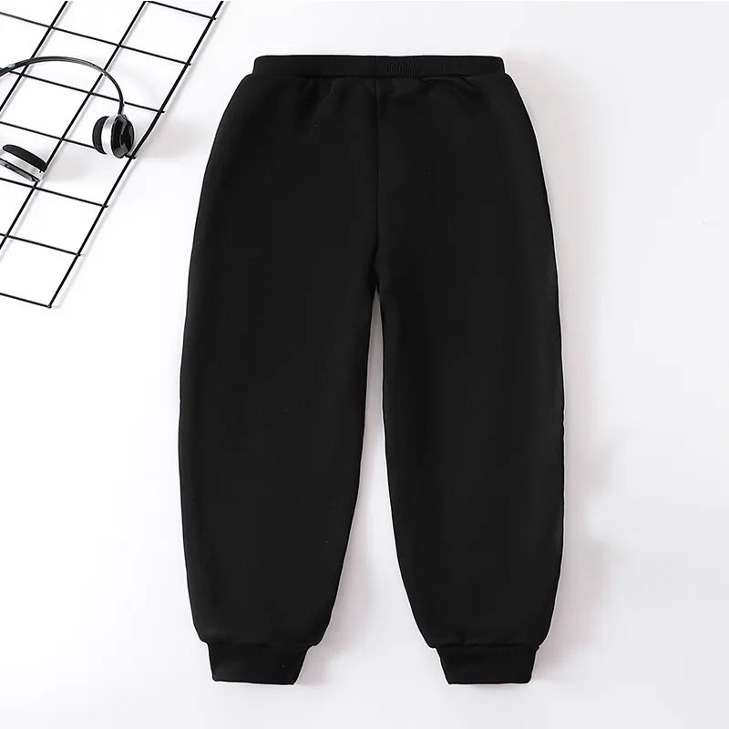 Kid Boy Casual Letter Pattern Oversized Pants Black image 2