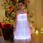 Go-Glow Light Up White Party Dress With Sequined Butterfly Including Controller (Built-In Battery)  image 3