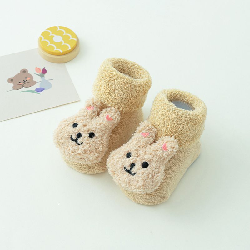 Baby/toddler Likes Cute Doll Terry Thick Mid-tube Non-slip Toddler Socks