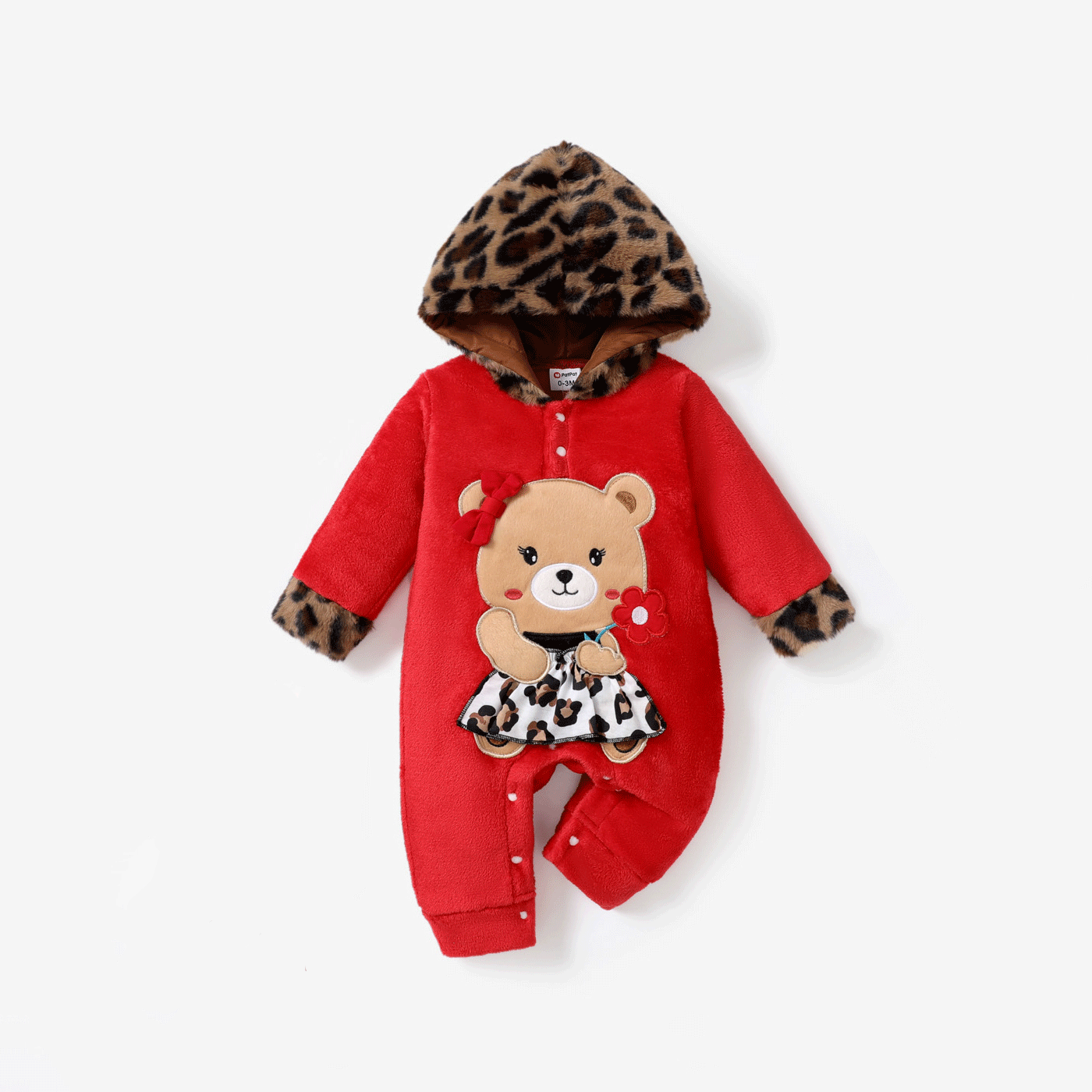 Bebê menina Natal urso animal macacão/meias  big image 1