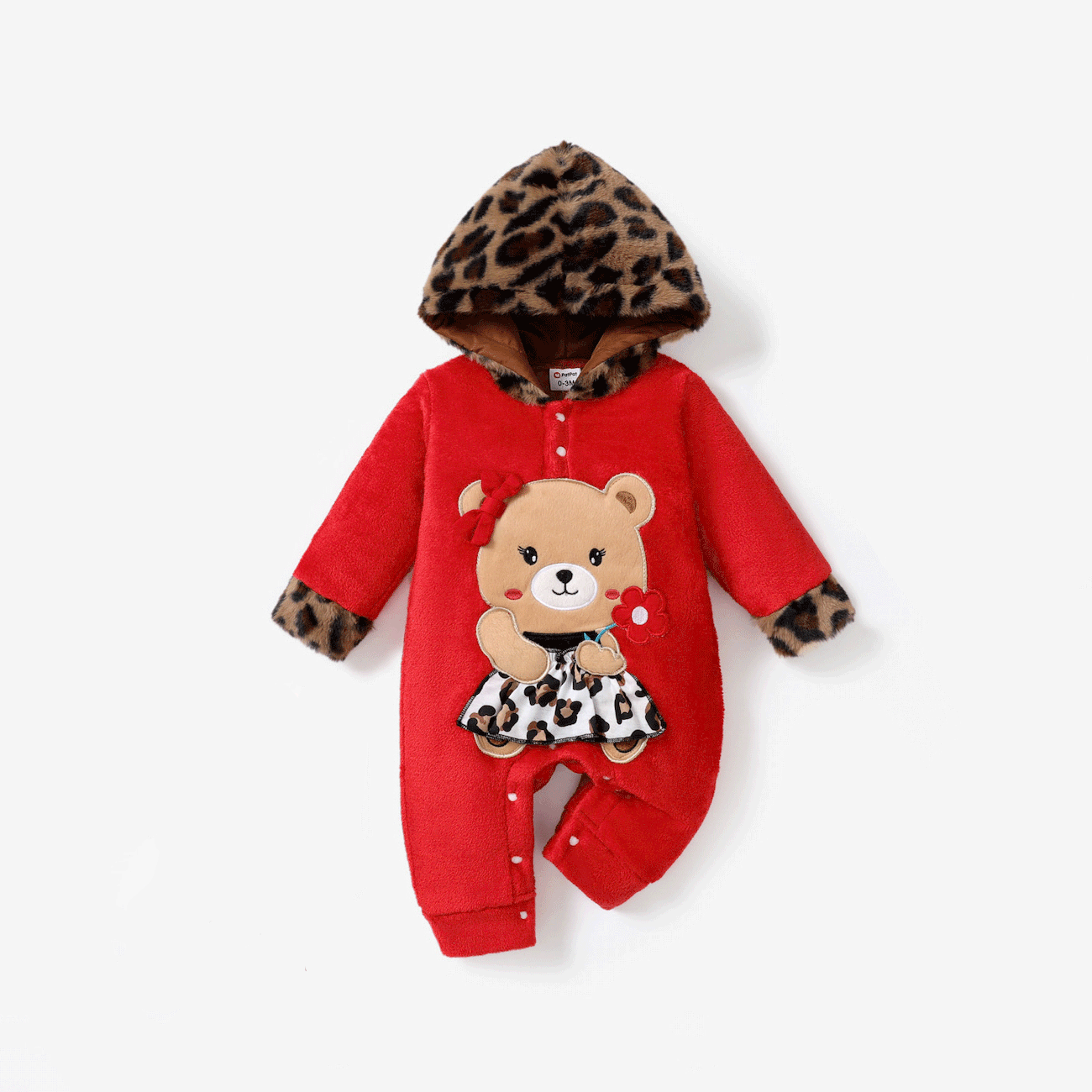 Bebê menina Natal urso animal macacão/meias  big image 1