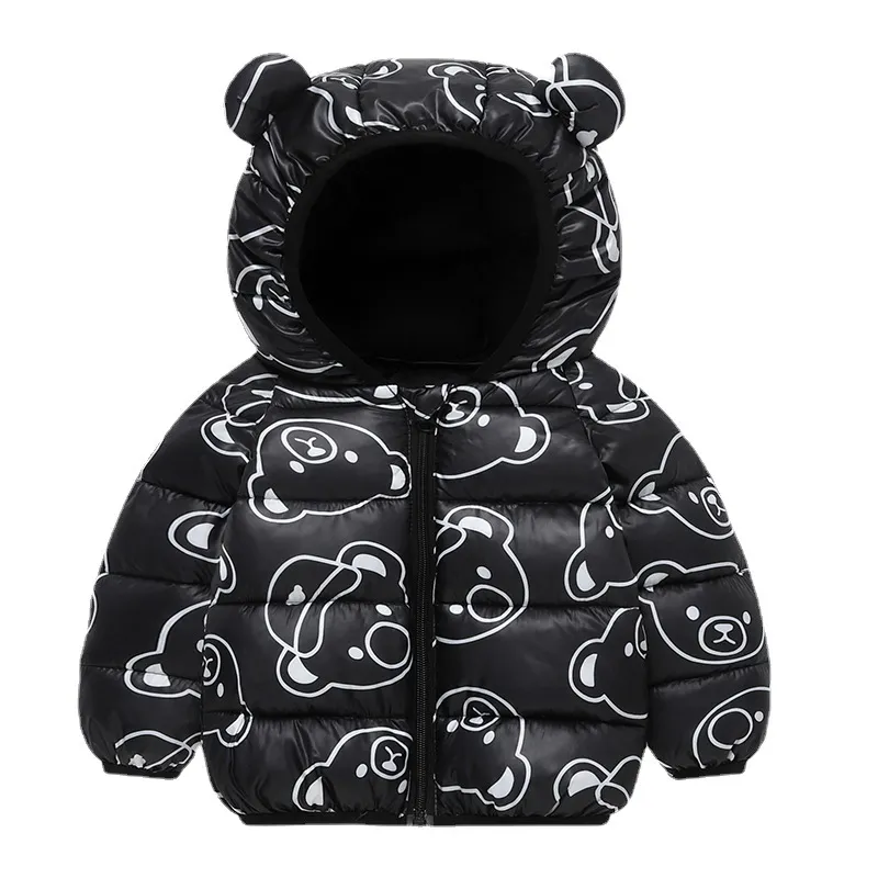 Baby/Toddler Girl/Boy Hooded Childlike Elephant/Bear Animal Print Cotton Coat