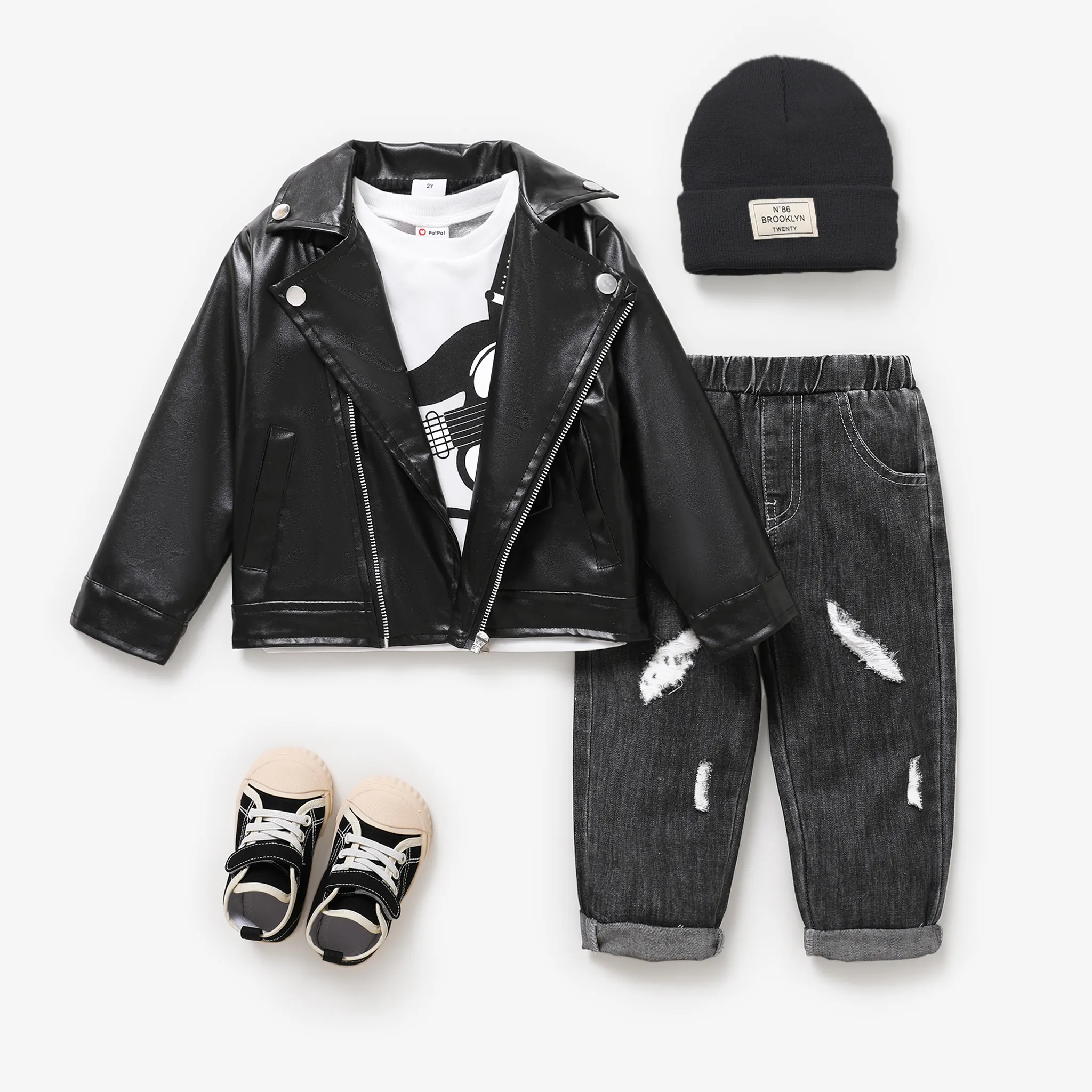 Toddler Boy/Girl  Solid Color Avant-garde Zipper Jacket   image 2