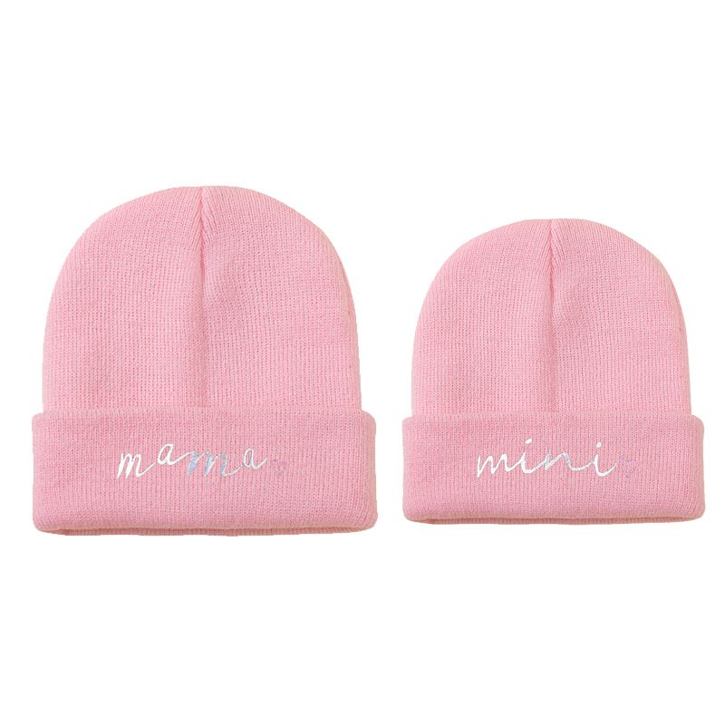 Cute Casual Embroidered Knitted Hat For Parents And Children