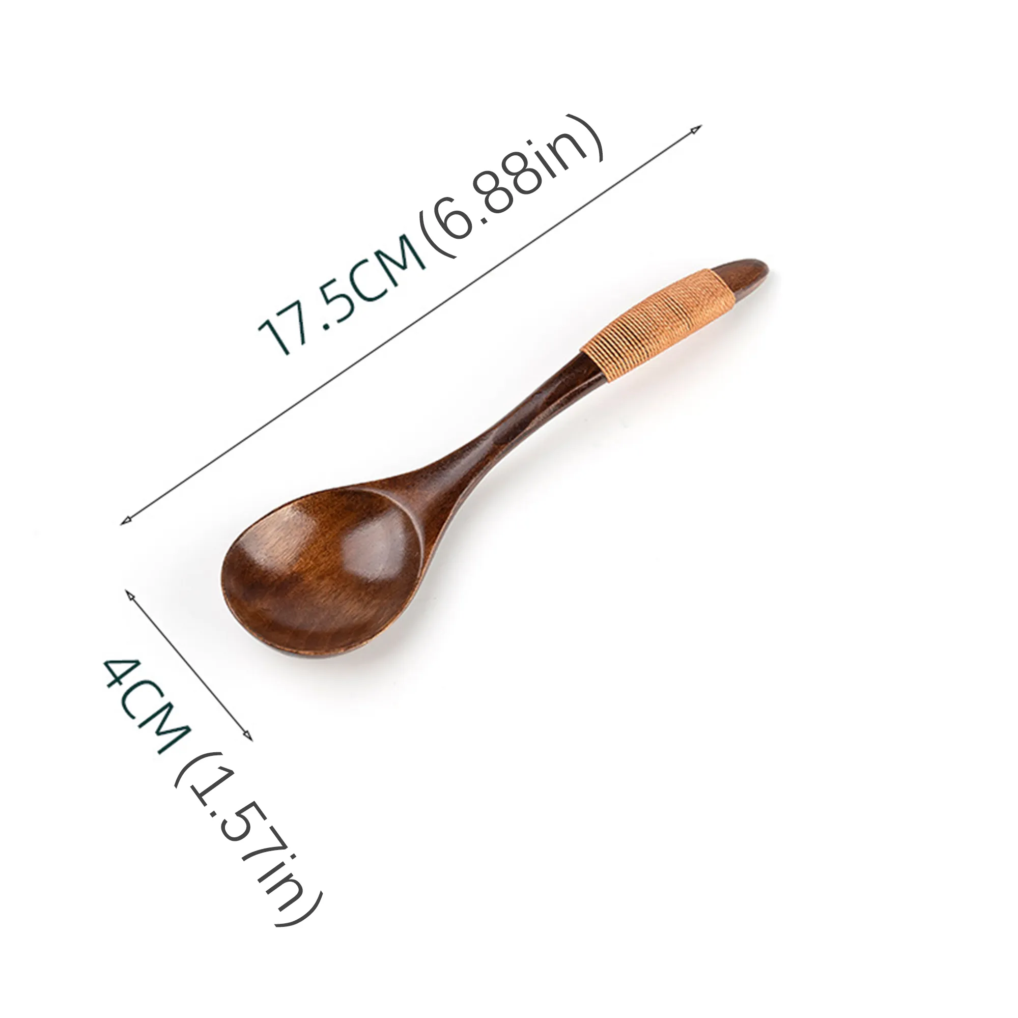 Creative domestic small soup spoon honey spoon jam wooden spoon children's small wooden spoon ladle Color-A