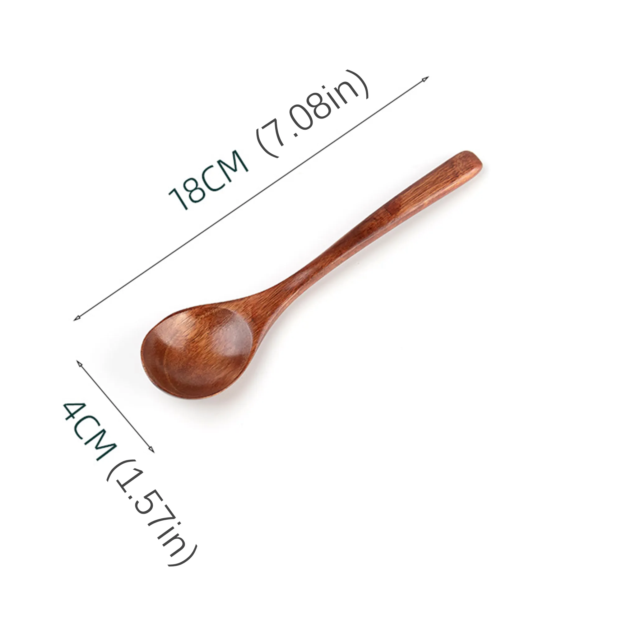 Creative domestic small soup spoon honey spoon jam wooden spoon children's small wooden spoon ladle Color-C big image 1