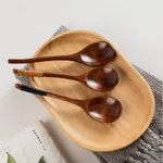 Creative domestic small soup spoon honey spoon jam wooden spoon children's small wooden spoon ladle  image 3